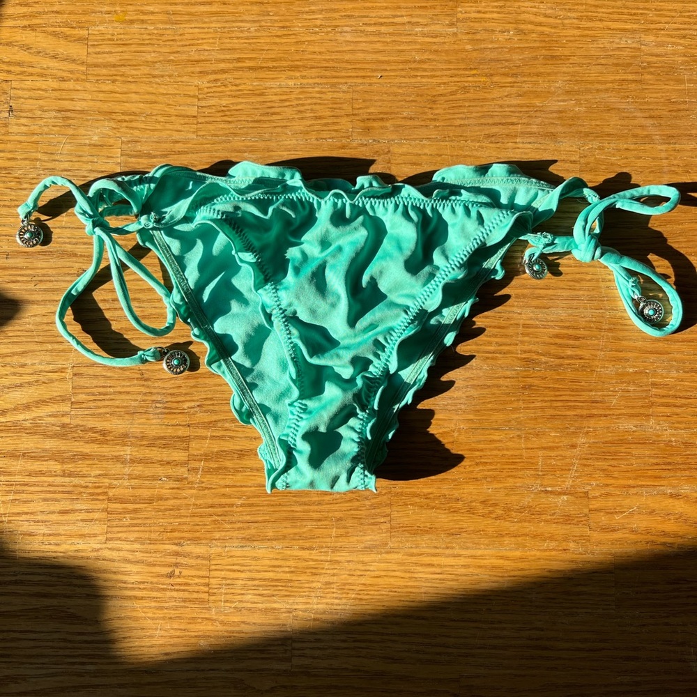 Teal cheeky swimsuit bottoms